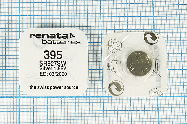 бат  1,5В\\ 9,5x2,7\SW\G7/SR57/SR927SW/395\renata