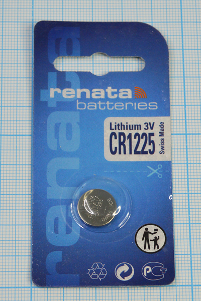 бат 3В\ 50мАч\12,5x2,5\Li\CR1225\renata бат 3В\ 50мАч\12,5x2,5\Li\CR1225\renata