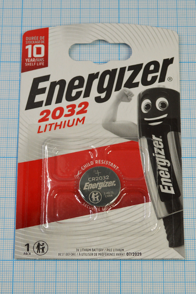 бат  3В\ 195мАч\20x3,2\Li\CR2032\ENERGIZER