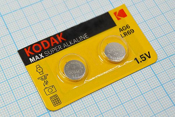 бат  1,5В\\ 9,5x2,1\Alk\AG6/G6/LR69/LR920/171/371A